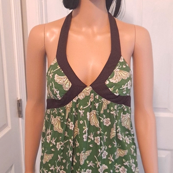 Maxi Summer Halterneck V-Neck Tir-Back Floral Sundress by Mossimo Supply Co. - Picture 2 of 8